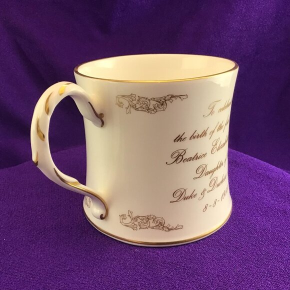 Royal Baby Cup Princess Beatrice Duke and Duchess of York 1988 Coalport England - Picture 4 of 10